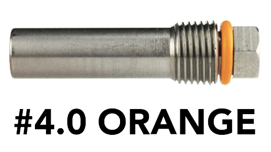 Hydra-Flex SwitchBlade Orange Pill. Individual, replaceable, color-coded nozzle pills allow you to change water flow rate and pattern based on current soil conditions.