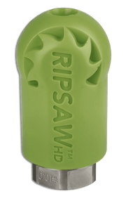 Ripsaw HD spinner-tip nozzle, engineered for optimal rotation to enhance digging power, improve control, and reduce wear, extending the nozzle's lifespan.