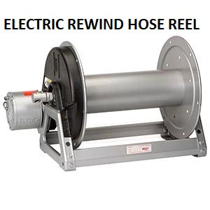 hose reel, electric reel, electric rewind, rewind, reel, motorized reel, 1/2" hose, 1/2" ID hose, 3/8" hose, 3/8" ID hose, 5/8" hose, 5/8" ID hose